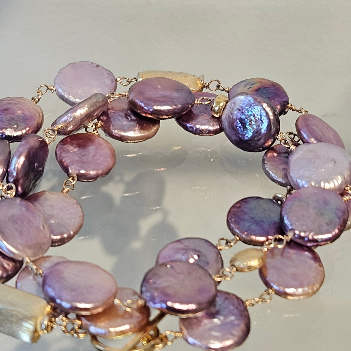 Fairy tale pearl Necklace/Bracelet in white, handcrafted by Antiqua Jewelry