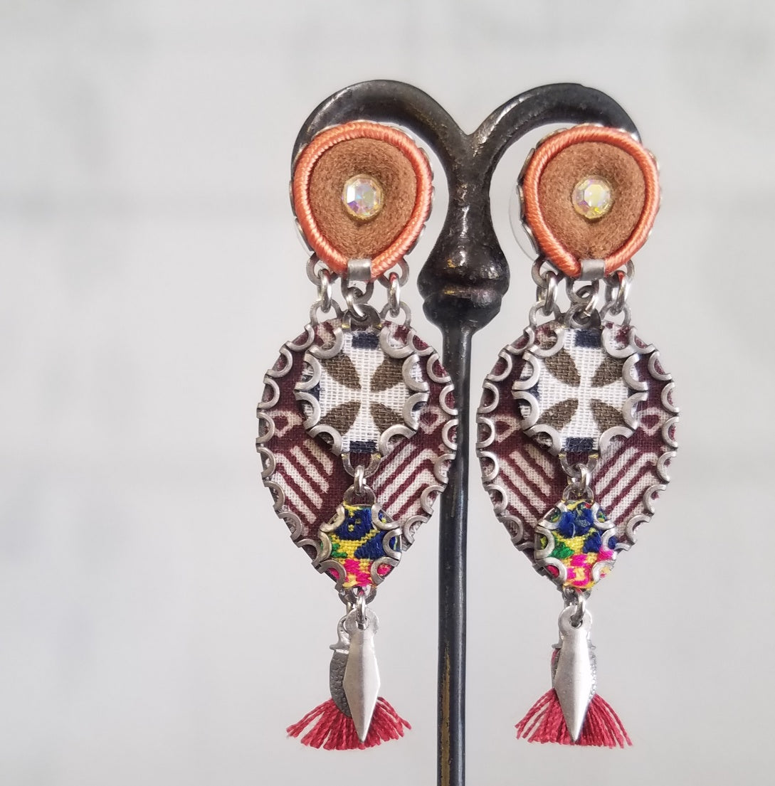 Ayala Bar earrings, handcrafted by Antiqua Jewelry