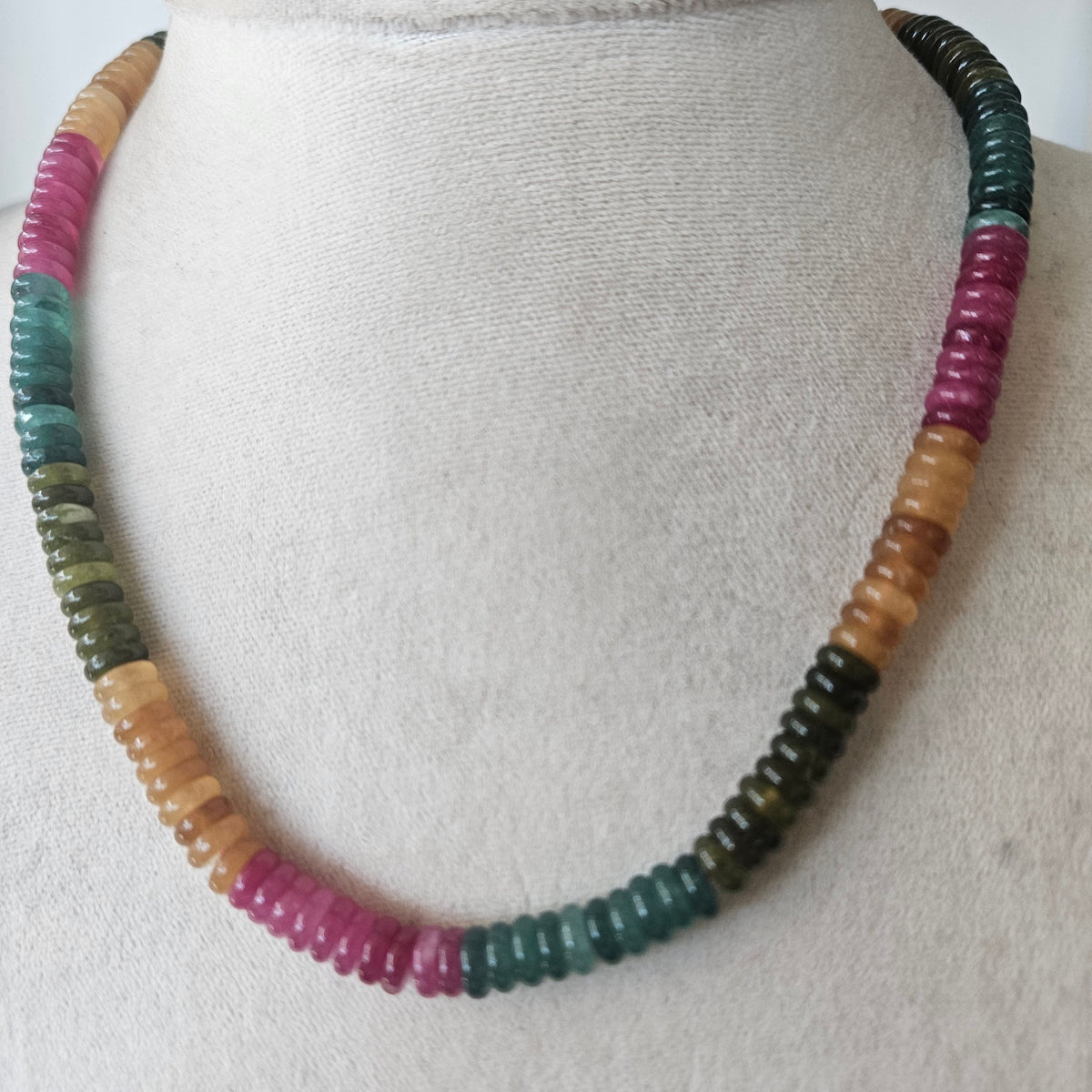 Multi gems Necklace, handcrafted by Antiqua Jewelry