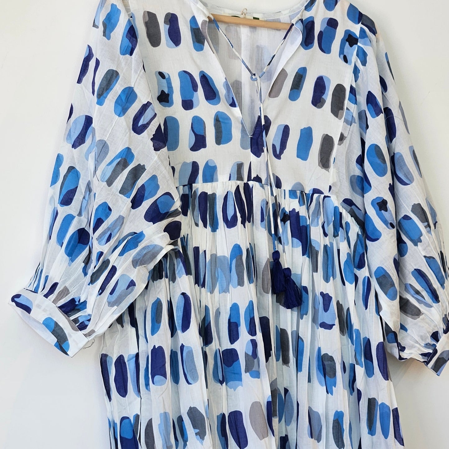 Midi abstract blue Dress