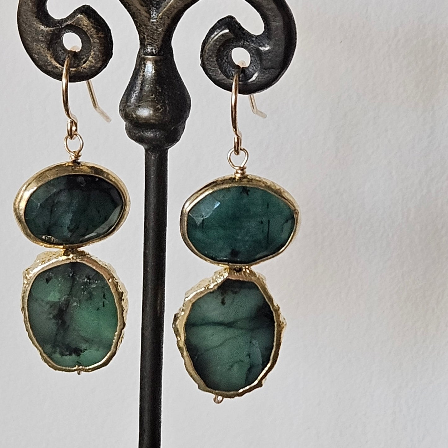 All around green earrings