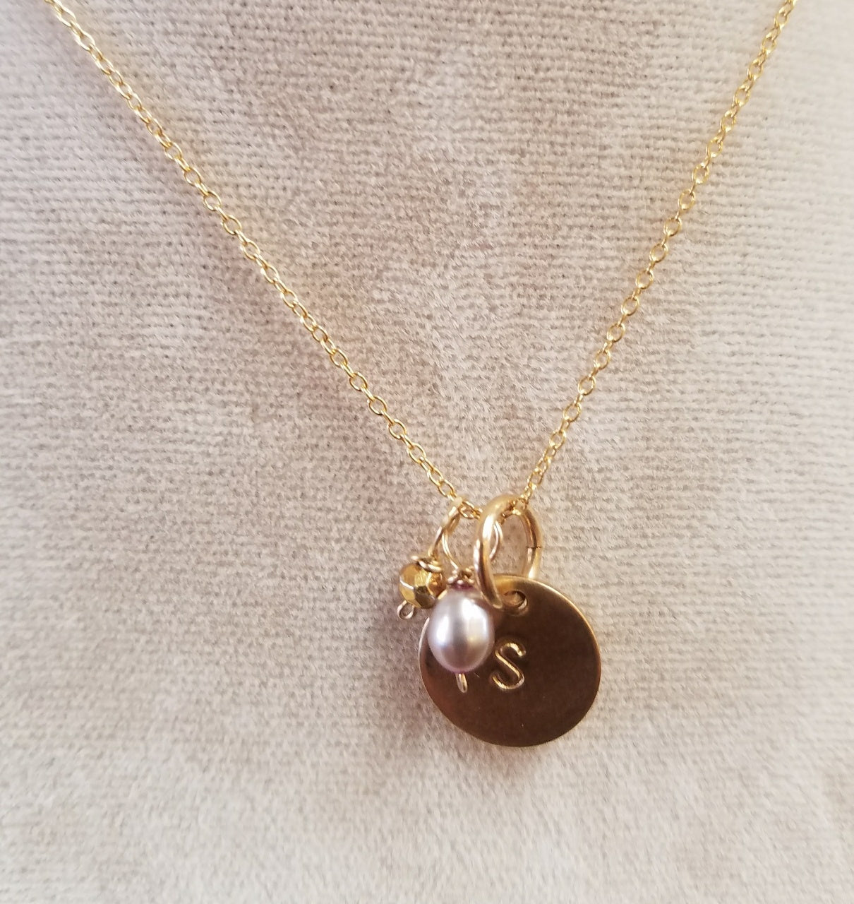 Initial Necklace, handcrafted by Antiqua Jewelry