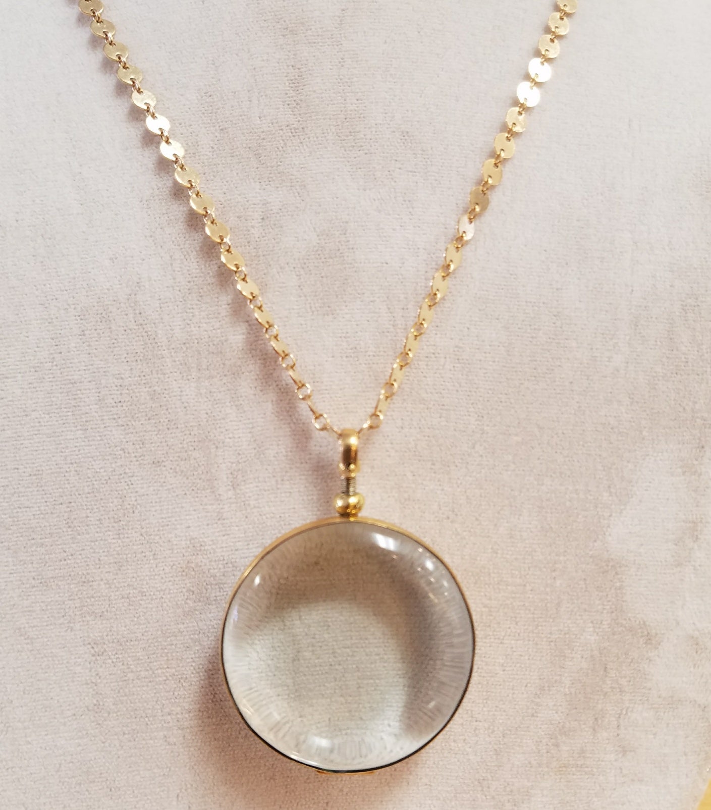 Two sided locket necklace, handcrafted by Antiqua Jewelry