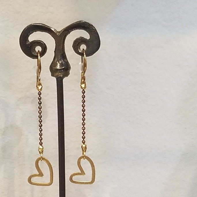 Open your heart earrings, handcrafted by Antiqua Jewelry