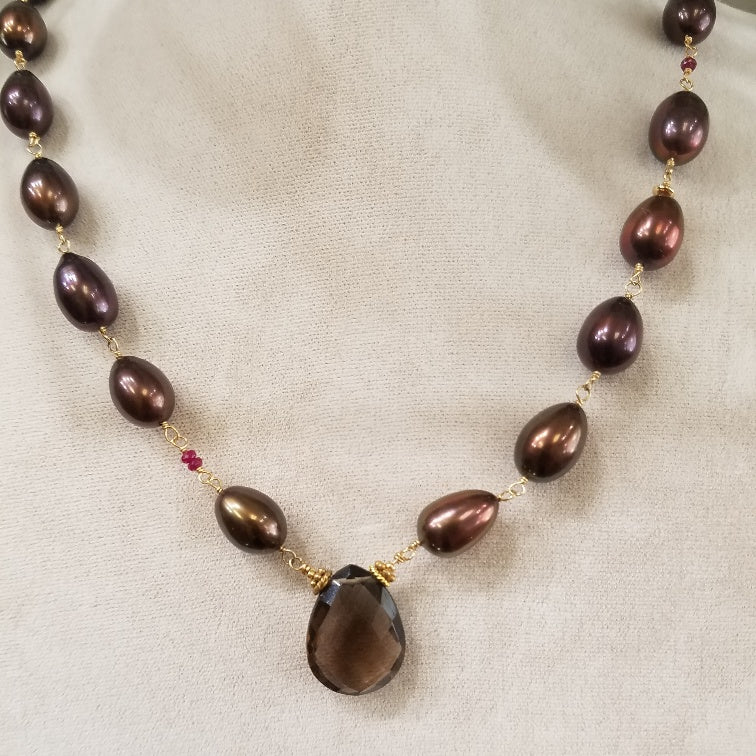 PR necklace, handcrafted by Antiqua Jewelry