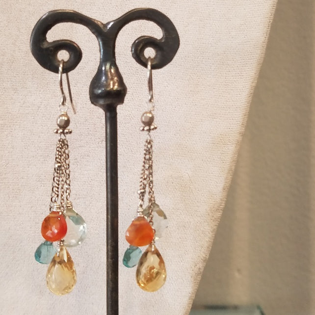 Brilliant earrings, handcrafted by Antiqua Jewelry