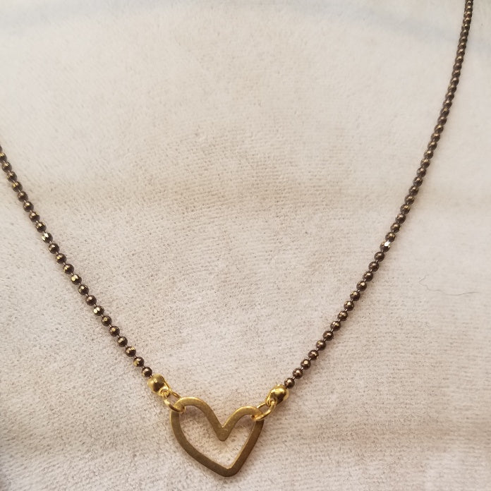 Heart necklace, handcrafted by Antiqua Jewelry