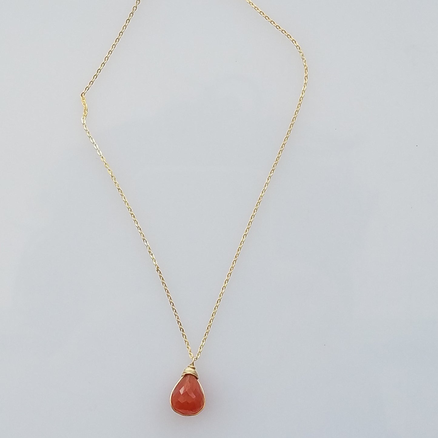 Carnilian necklace, handcrafted by Antiqua Jewelry