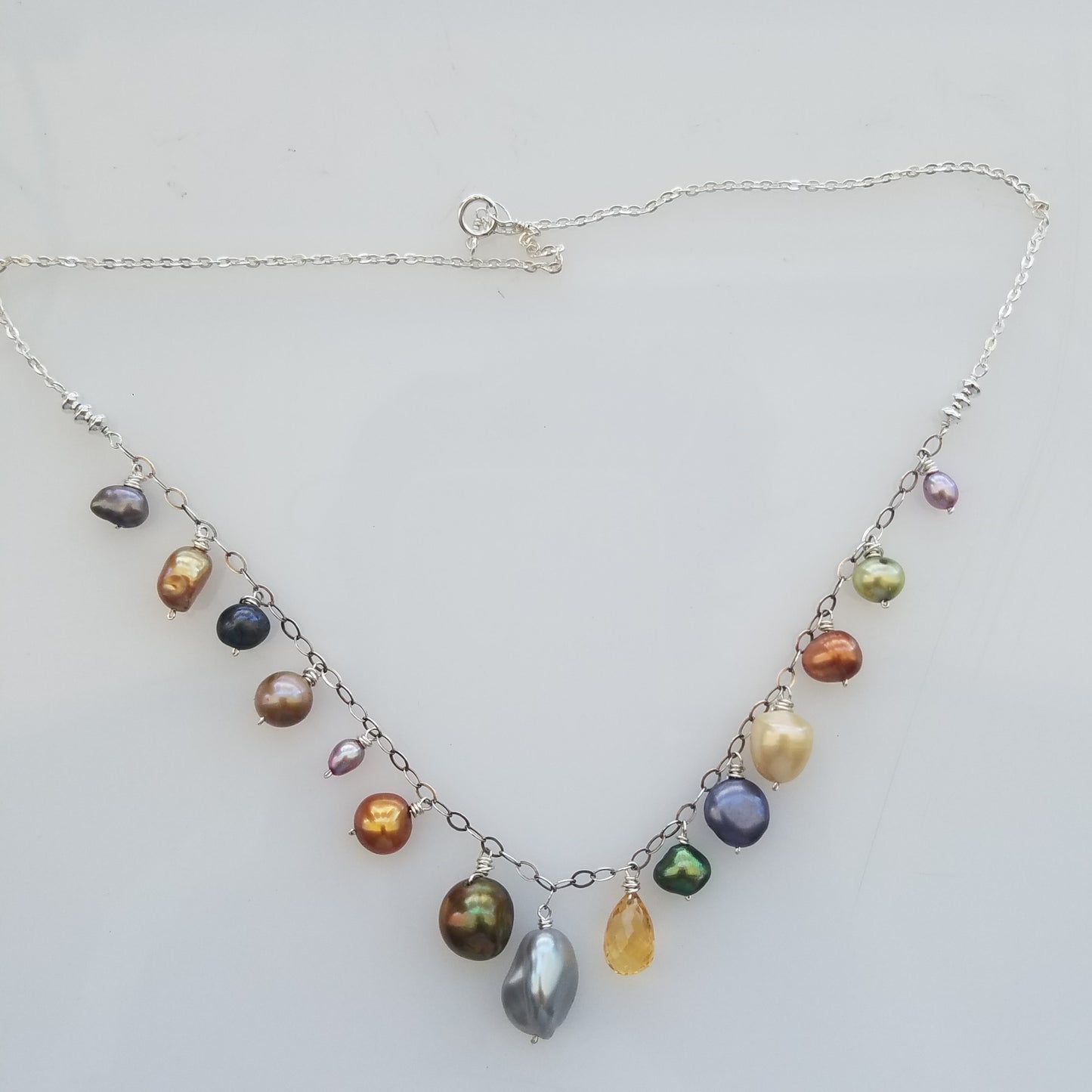 Dancing forest necklace, handcrafted by Antiqua Jewelry