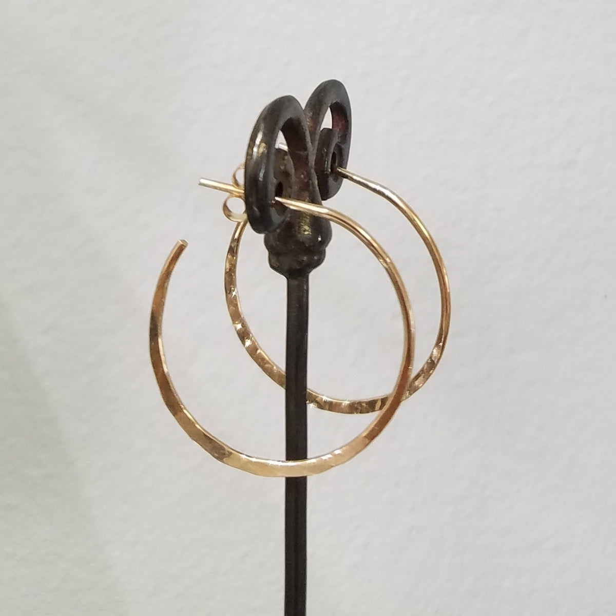 Gold filled hoops earrings, handcrafted by Antiqua Jewelry