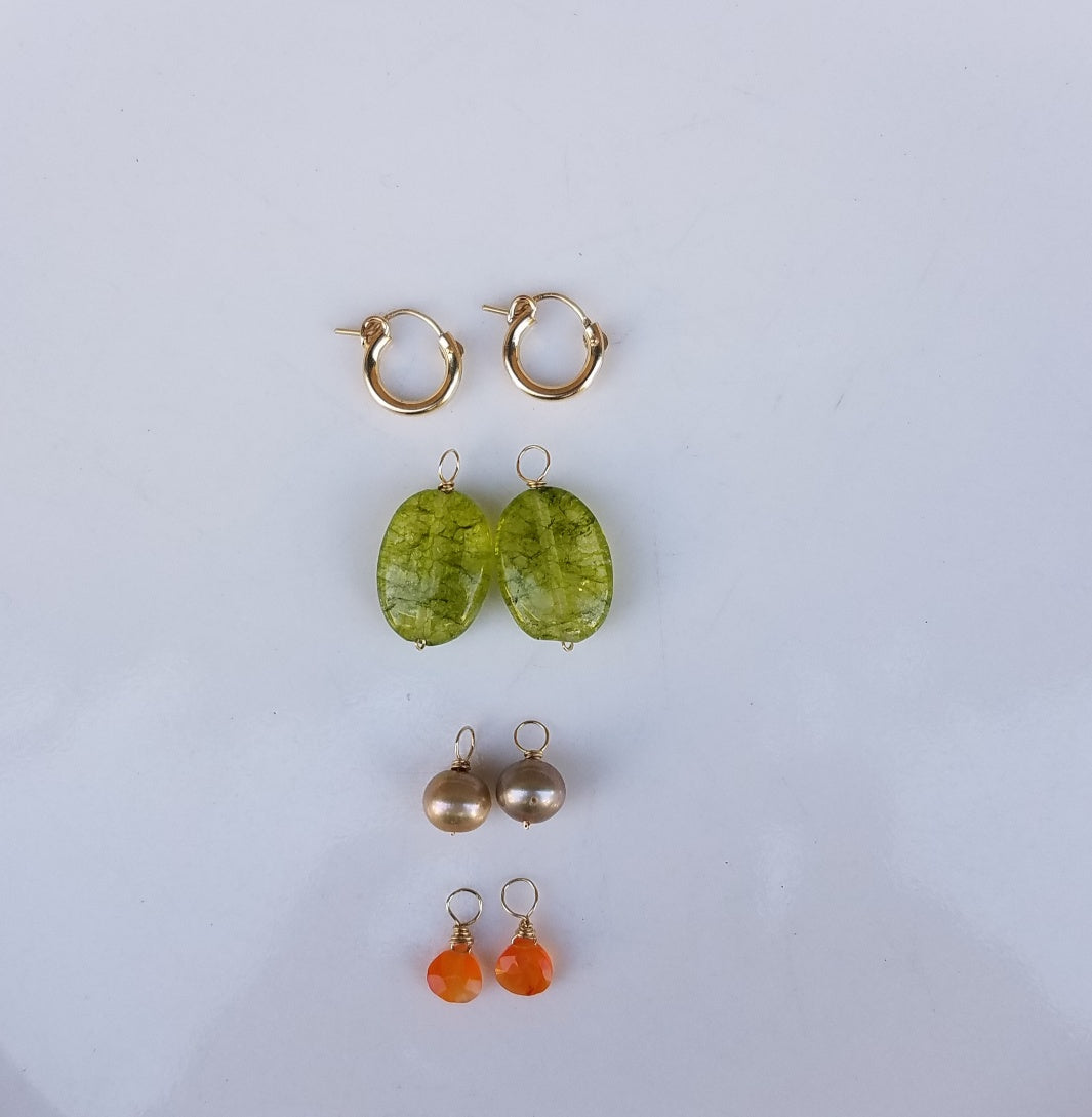 Four in one hoops earrings, handcrafted by Antiqua Jewelry