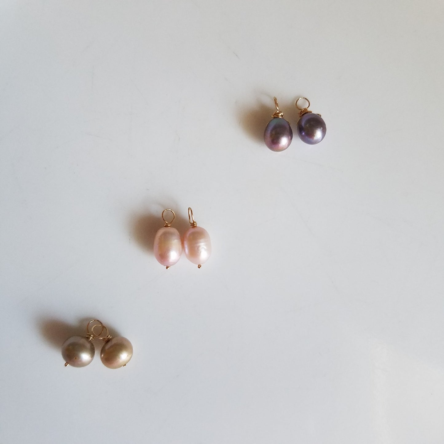 Charms for hoop earrings, handcrafted by Antiqua Jewelry