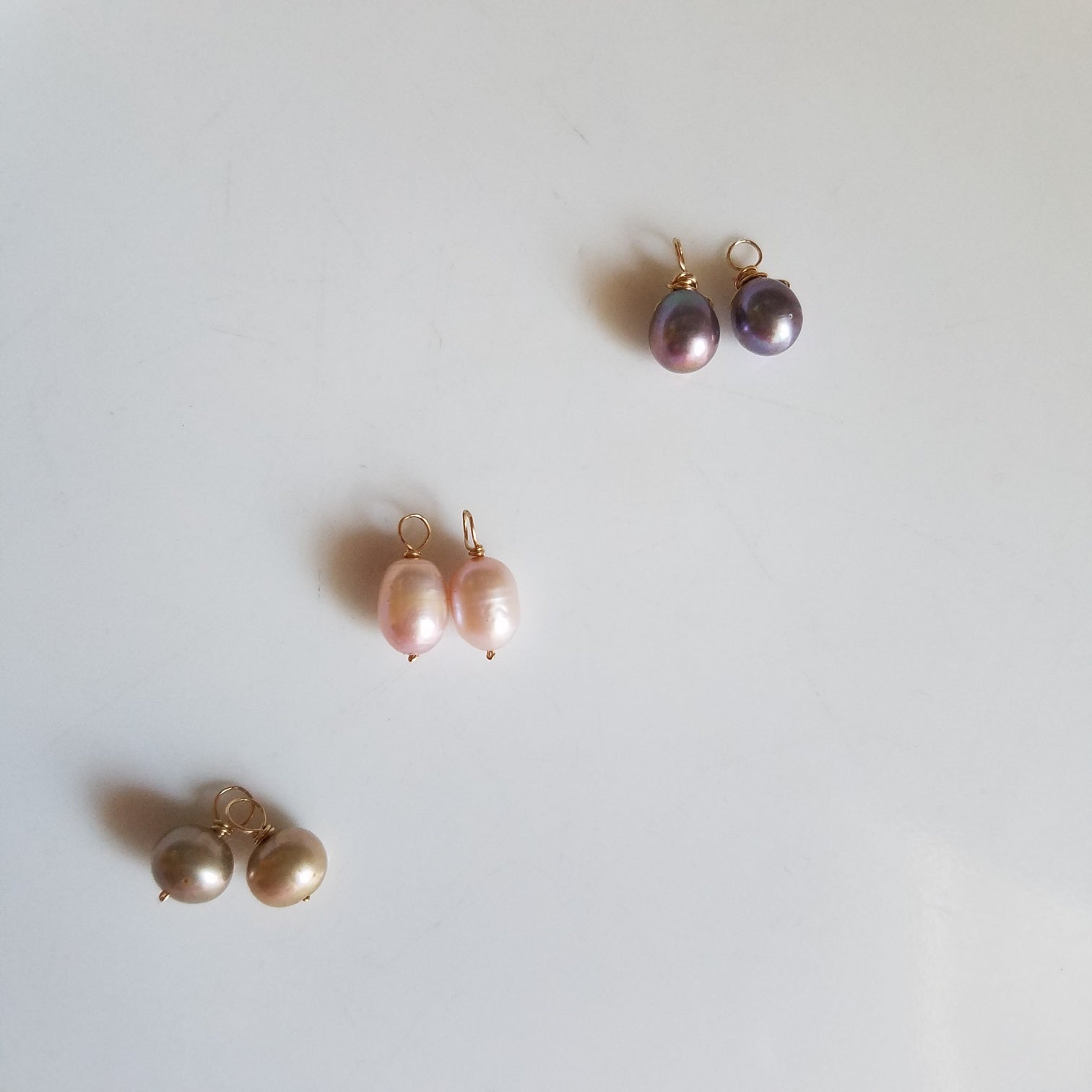 Charms for hoop earrings, handcrafted by Antiqua Jewelry