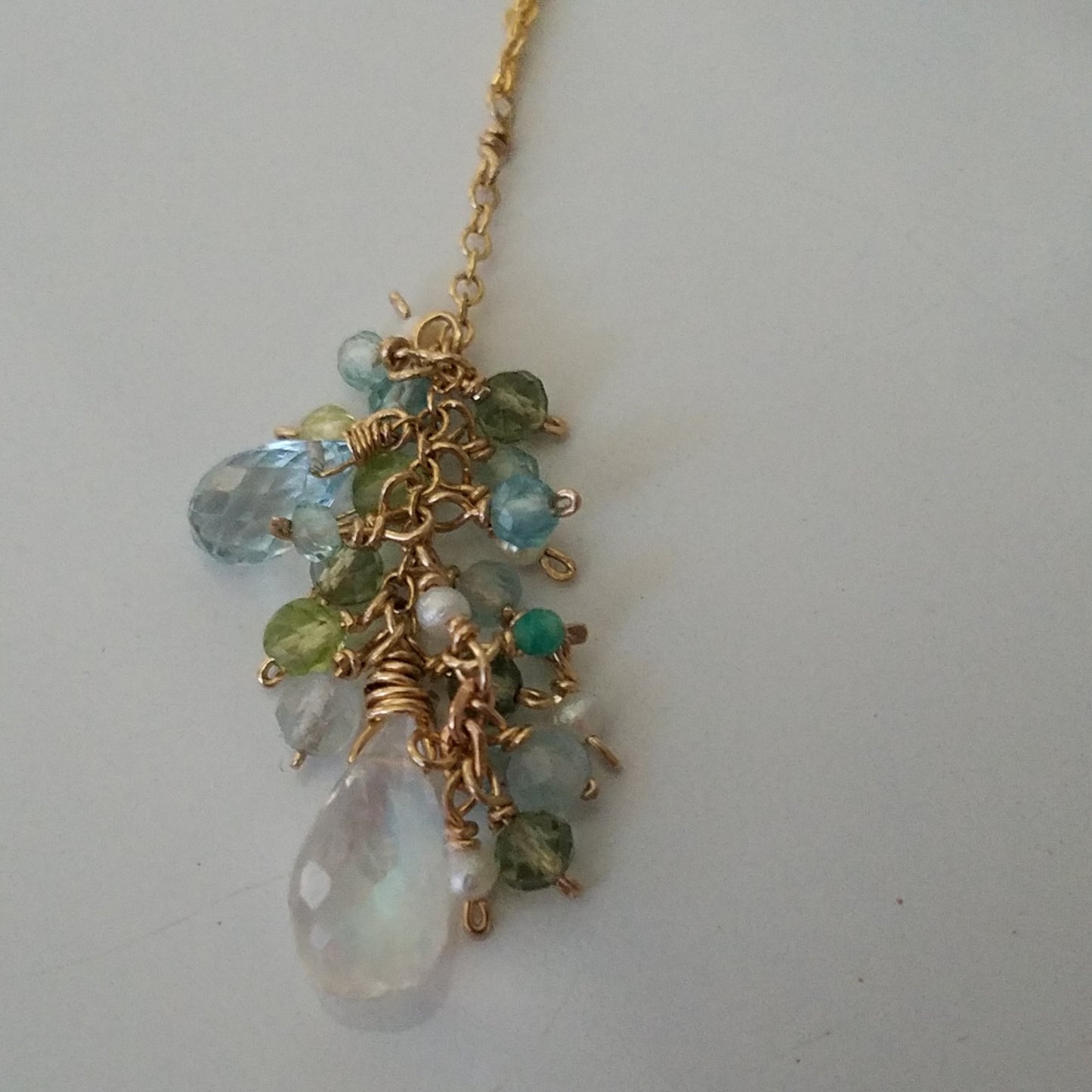 Spring party necklace, handcrafted by Antiqua Jewelry
