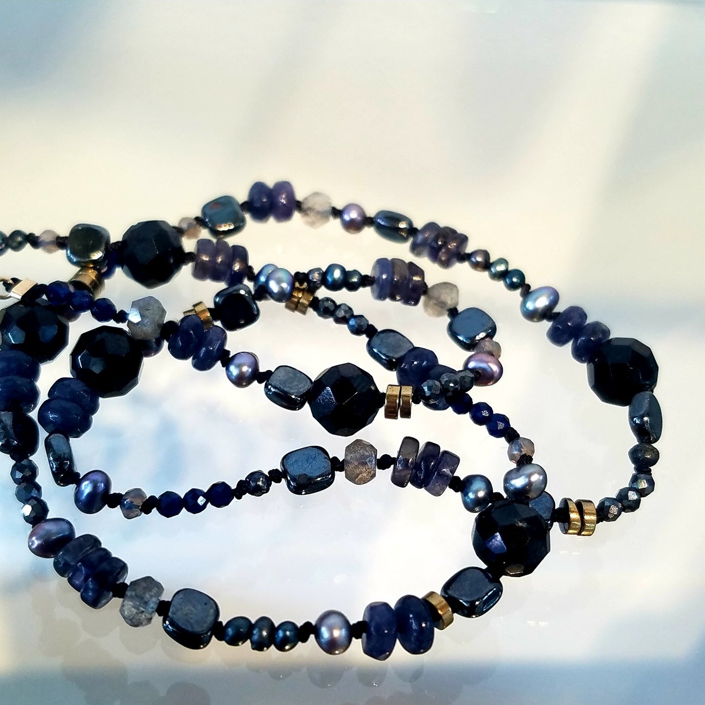 Stary night necklace, handcrafted by Antiqua Jewelry